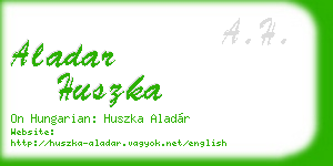aladar huszka business card
